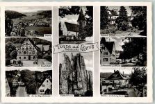 91247 W8561 Vorra , a d Pegnitz - An der Pegnitzbrücke Dorfkirche Rifflerfelsen Schloß Schramms Gasthaus