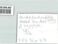 97828 W8772 Marktheidenfeld FOTO KEINE AK Ort handschriftlich Hotel Anker Foto Original aus Archiv eines Ansichtskartenverlags