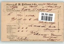 Hull 1888 Nota C.M. Lofthouse & Co. Vorläufer