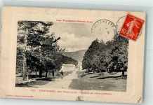 66120 Font-Romeu-Odeillo-Via 1912 Foto AK Avenue de l´Etablissement Briefmarke Bildseite