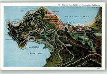 Monterey - Landkarte Monterey Bay Peninsula