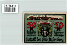 99636 O5235 Rastenberg 1921 Notgeldschein 50 Pf. Reste der Stadtmauer