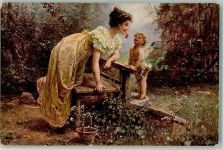 Herzkirschen Amor F.A. Ackermann Serie 136 Nr. 1668 Feldpost WK I KuK Brasso Zatzka, H. 1916 Künstlerkarte