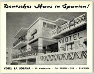 Alicante FOTO KEINE AK Deutsches Haus Votel la Solana