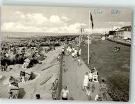 27472 W2190 Duhnen Foto AK Schwimmbad Strand Promenade