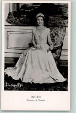 Königin Ingrid Adel Dänemark Foto AK
