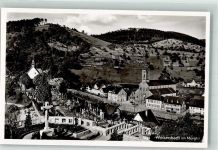 76599 W7566 Weisenbach , Murgtal Foto AK Gasthof Gasthaus Bäckerei zum grünen Baum Kirche Kreuz Denkmal
