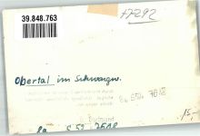 72270 W7292 Obertal , Kr Freudenstadt FOTO KEINE AK Ort handschriftlich Foto Original aus Archiv eines Ansichtskartenverlags