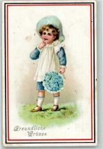 Kind Blumen Schwarz-Weiß-Rot 1916