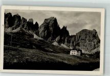 39046 St. Ulrich in Gröden Ortisei Foto AK Hüttenstempel Rifugio Passo Ferrara Ort lt. Stempel