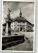79848 W7823 Bonndorf im Schwarzwald 1955 Foto AK Rathaus Denkmal Brunnen