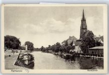 14712 O1830 Rathenow - Kirche, Havel, Schiff