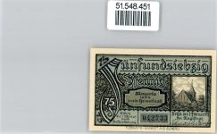 Arys Orzysz Notgeldschein 75 Pfennig
