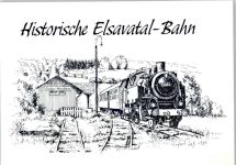 63863 W8751 Eschau , Unterfr 1989 Künstlerkarte Historische Eisenbahn Elsavatal signiert
