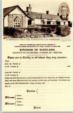 Dumfries Dùn Phris - Marriage Certificate