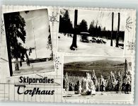 38667 W3396 Torfhaus , Harz Winter Fernsehsender Jugendherberge Wildfütterung Brocken