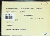 27472 W2190 Duhnen FOTO KEINE AK Foto montiert auf Karton Strand mit Deichpromenade und Musikpavillon Fotograf Otto Schulze