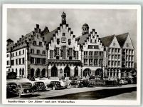 W6000 Frankfurt am Main Der Römer nach dem Wiederaufbau Oldtimer VW Käfer VW Foto AK