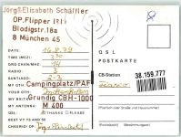 W8000 München CB-Station Flipper I + III Qsl-Karte