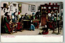Spinnstube Spinnrad Westfälische Bauernstube Spinnerei 1906
