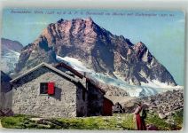 Darmstädter Hütte 1912 Foto AK Hüttenstempel Photochromiekarte 11660