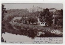 Gera mit Schloss Osterstein gelaufen von 1904. Rückseite leicht stockfleckig, leichte Eckabschürfungen, sonst gut erhalten.