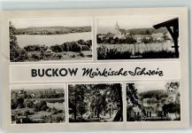 15377 O1276 Buckow , Märkische Schweiz Foto AK See Schermützelsee Griepensee Stadtpark Cornowsee