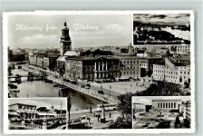 Göteborg Foto AK Kirche Brücke Auto Omnibus Hafen Götaplatsen Liseberg