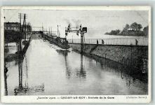 94600 Choisy-le-Roi - Janvier 1910 Entree de la Gare Eisenbahn Hochwasser