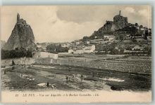 43000 Le Puy-en-Velay - vue sur Aiguilhe et le Rocher Corneille
