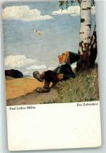 Der Zufriedene Zwerg Schmetterlinge Nr.1316 Eulen Verlag Müller, P. L. Künstlerkarte