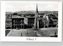 Trutnov Trautenau FOTO KEINE AK Rathaus Adolf Hitler Platz Zensur Fliegeraufnahme