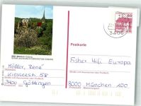 96482 W8637 Ahorn , Kr Coburg Ganzsache Schloss Kirche Herzogtum Coburg Ganzsache