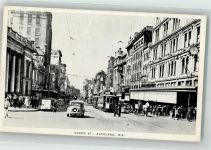 Auckland Foto AK Straßenbahn Auto Oldtimer Queen Street