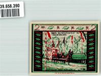 33098 W4790 Paderborn 1921 Notgeldschein 2 Mark Das Schützenfest Auffahrt der Königin