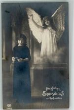 Mädchen Bibel Engel Verlag EAS Serie 1485-2 Konfirmation Foto AK