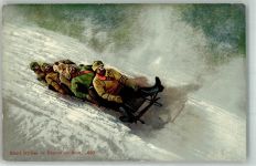 Ein offener Fünferbob Edition Louis Burgy & Co. 497 Bob Winter