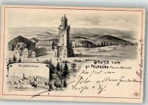 61389 W6384 Feldberg , Taunus 1906 Künstlerkarte Brunhilden-Felsen