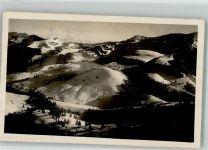 83727 W8163 Sudelfeld 1930 Winter Blick über die verschneite Berglandschaft Fotograf Baader Hüttenstempel
