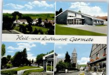 34414 W3530 Germete , Westf - Kirche, Ortsansicht, Heil- und Luftkurort