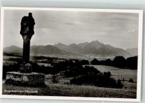 83714 W8160 Miesbach Foto AK Gedenksäule am Vogelherd