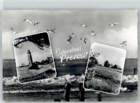 18375 O2383 Ostseebad Prerow - Leuchtturm Möwen