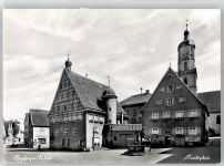 73441 W7085 Bopfingen Foto AK Marktplatz Brunnen