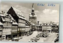 37520 W3360 Osterode am Harz - Winter Marktplatz Oldtimer