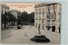 Valencia - Plaza del Pintor Pinazo calle de Colon Pferdestraßenbahn Fahrrad