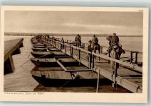 WK I Kriegsbrücke über die Save Ostpreußenhilfe Serbien Militär Bosnien-Herzegowina Foto AK