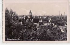 Meerane mit Blick auf die Stadt. Karte beschrieben. Leichter Stempeldurchdruck, sonst gut erhalten