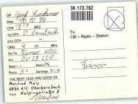 W8890 Oberbernbach CB-Station Graf Luckner Qsl-Karte