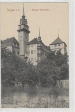 Torgau mit Blick auf das Schloss Hartenfels ungelaufen Top Erhaltung.