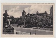 AK Posen Poznan Patriotik Schloß, 1940 als Feldpost befördert, d.h. ohne Marke da Soldatenpost gebührenfrei war. Gut erhalten.